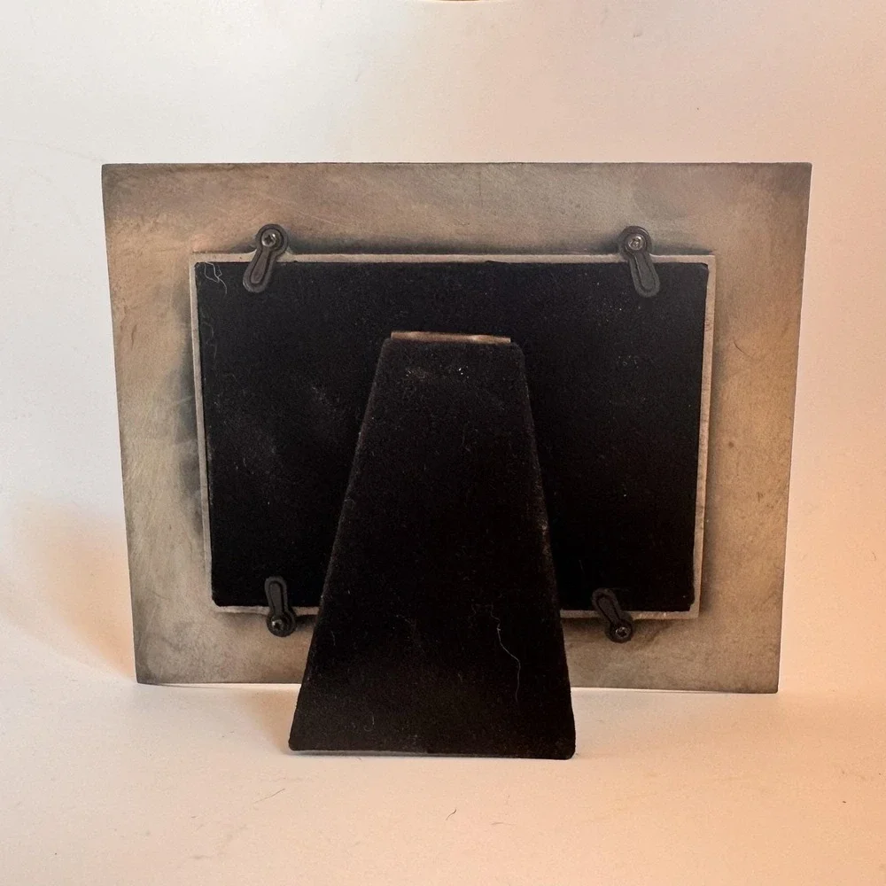 VTG 90s Frame Sisters Pewter Engraved Besties Tabletop Photo Gift BFF Sissy
